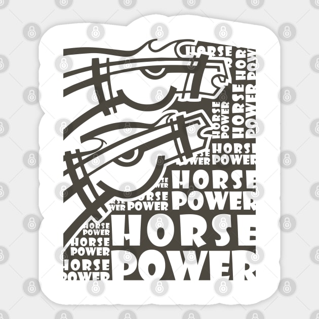 Two Horses Sticker by GeeTee